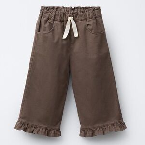 Zara Brown Ruffled Pants size 1 1/2 years (18 months)